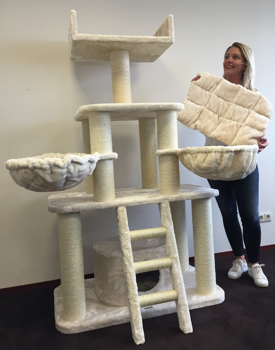 RHRQuality Cat Tree Panther Cream