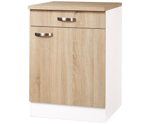 Optifit Kuchenunterschrank Padua 60cm Champagnerfarben Eichefarben