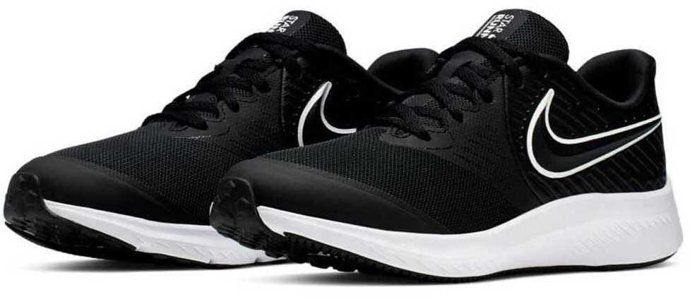 nike star runner 2 black and white