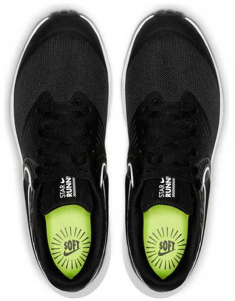 nike star runner 2 black and white