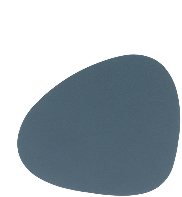 LINDDNA Curve glass coaster 11 x 13 cm Nupo dark blue