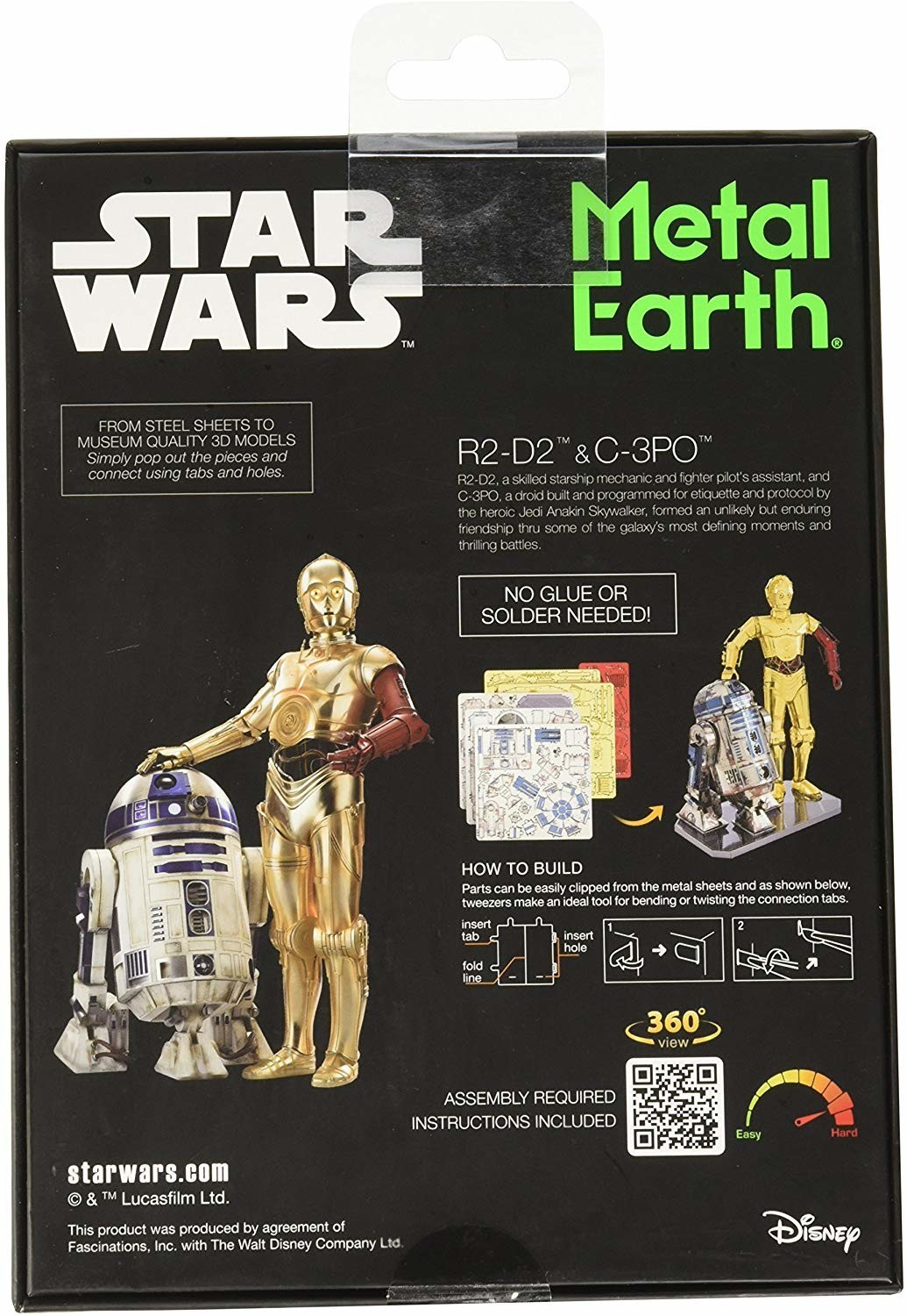 Metal Earth Metallbausatz Star Wars, Set R2D2-C3PO in der