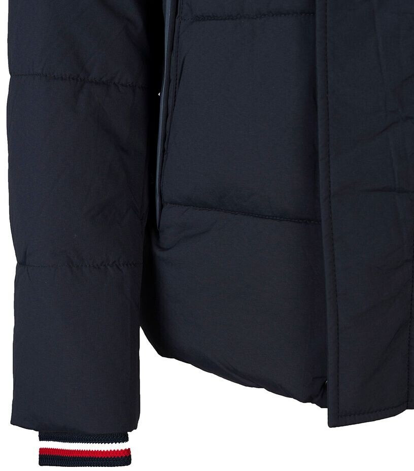 Tommy hilfiger stretch nylon hooded bomber jacket best sale