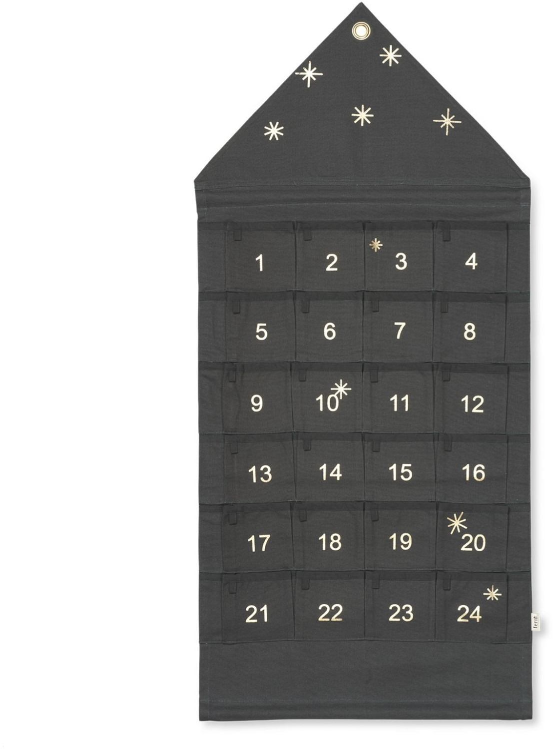 ferm LIVING Star Advent Calendar wide green