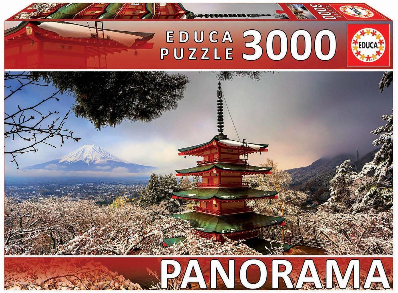 Educa Borrás Panorama Mont Fuji et Pagode Chureito Japon (3000 pièces)