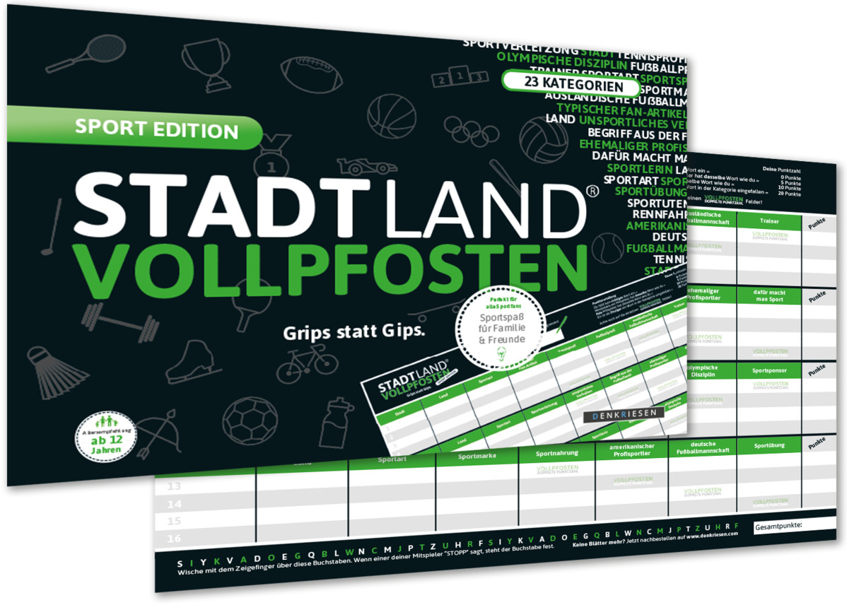 Stadt Land Vollpfosten Sport Edition