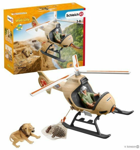 Schleich Hélicoptère pour sauvetage d’animaux (42476)