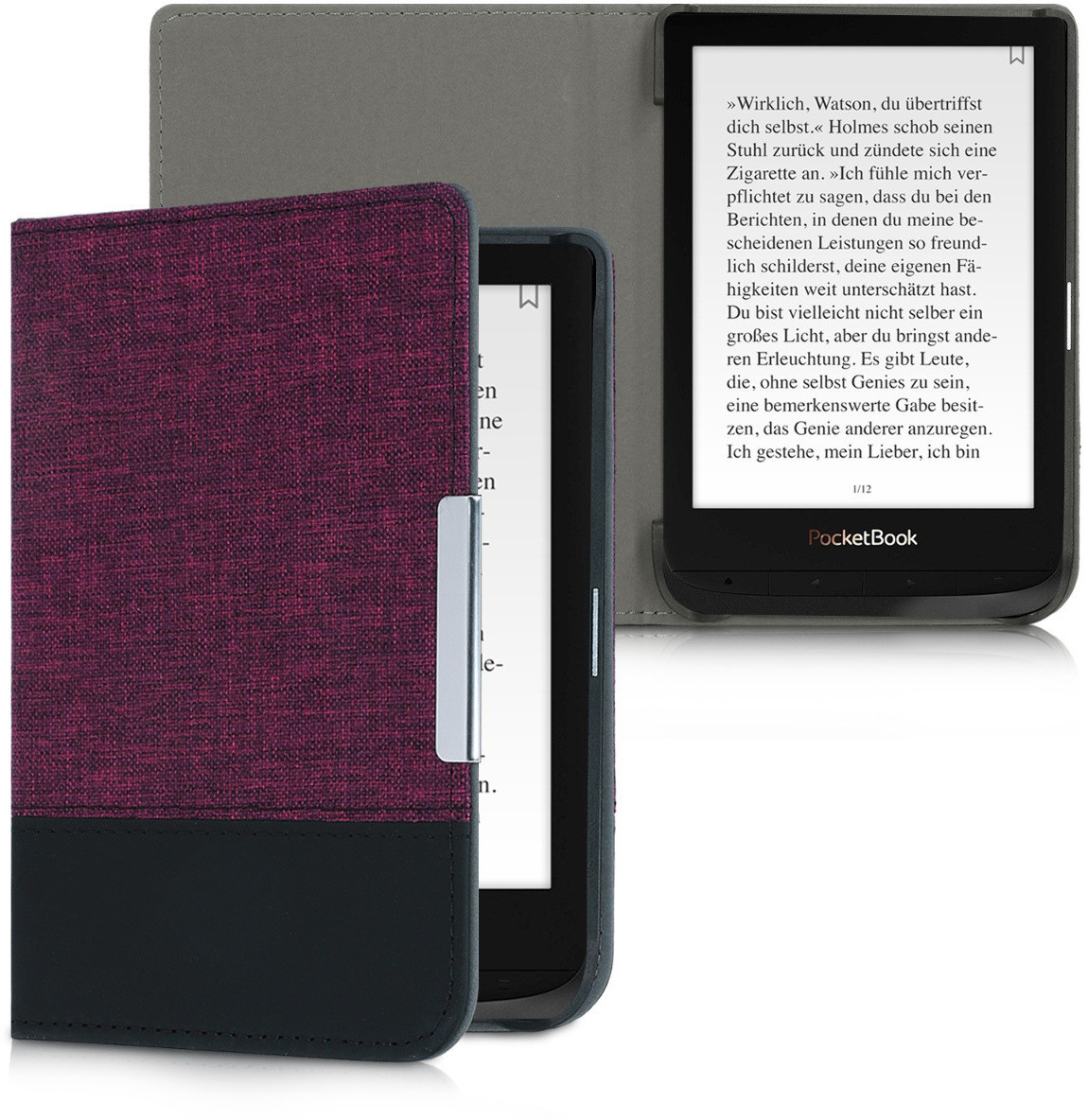 kwmobile Case Pocketbook Touch HD 3 purple/black