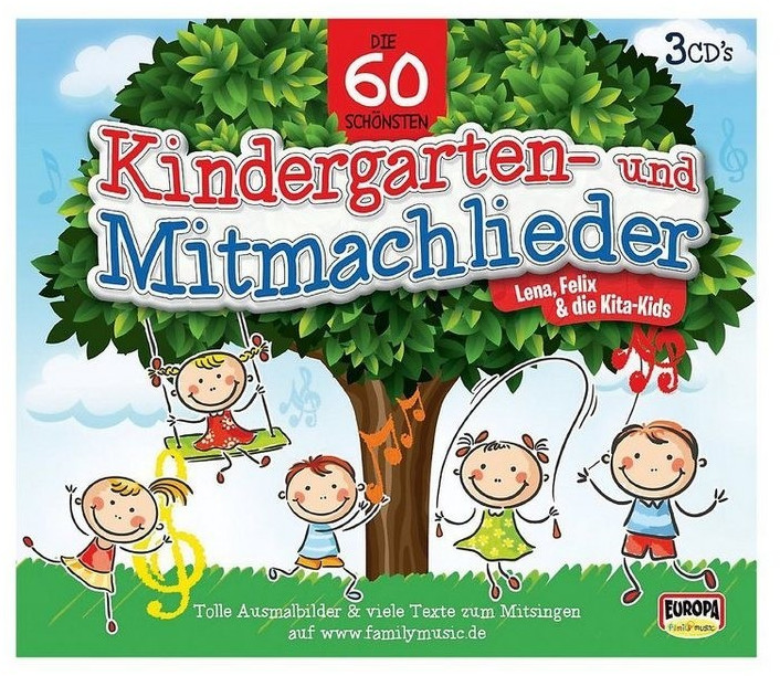 Die 60 schönsten Kindergarten- und Mitmachlieder (CD)