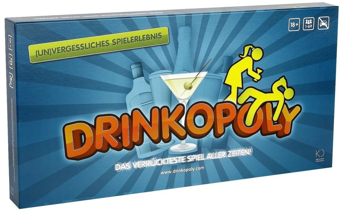 DRINKOPOLY Trinkspiel Gesellschaftsspiel für Erwachsene - drink