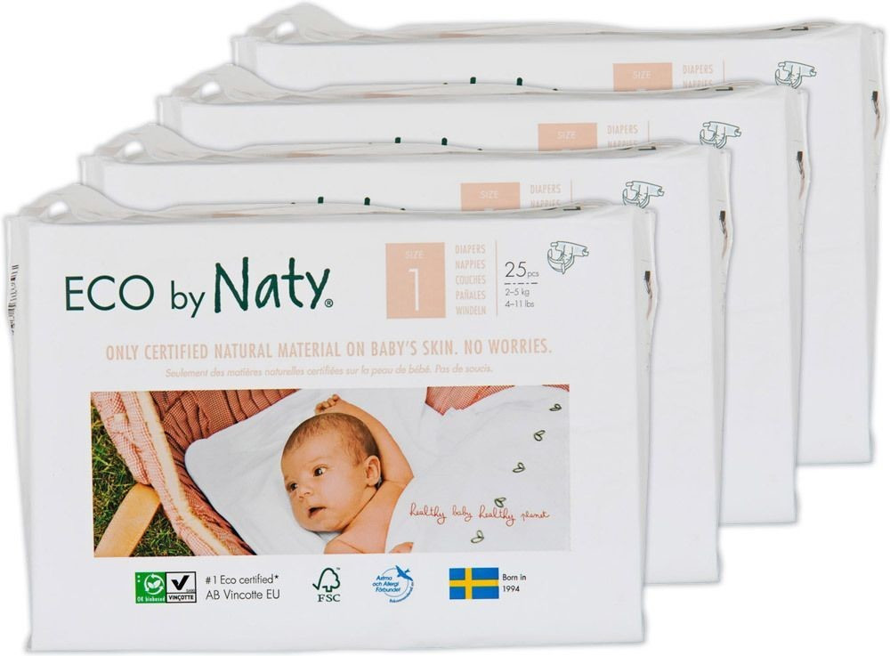 Naty Eco Size 1 (2-5 kg) 100 pcs