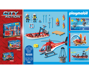 PLAYMOBIL® City Life Feuerwehreinsatz mit Heli und Boot 70335 