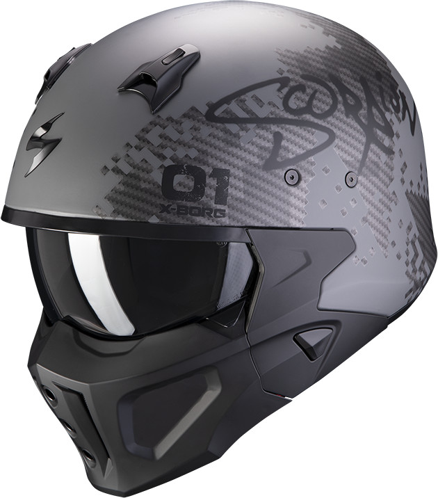 Scorpion Covert-X Xborg argent mat/noir