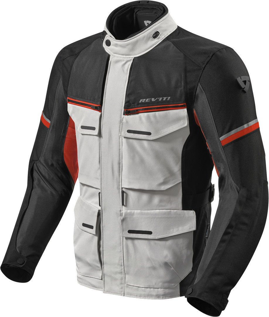REV'IT! Blouson Outback 3 gris/rouge