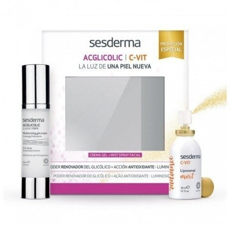 Sesderma Pack Acglicolic Classic Forte Cream Gel 50ml + C-Vit Liposomal Mist 30ml