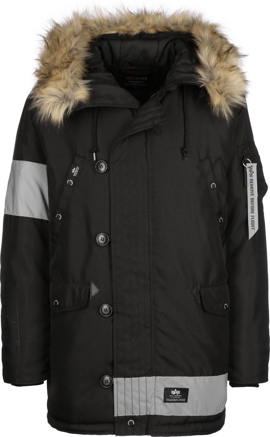 Alpha Industries N-3B Reflective Stripes black