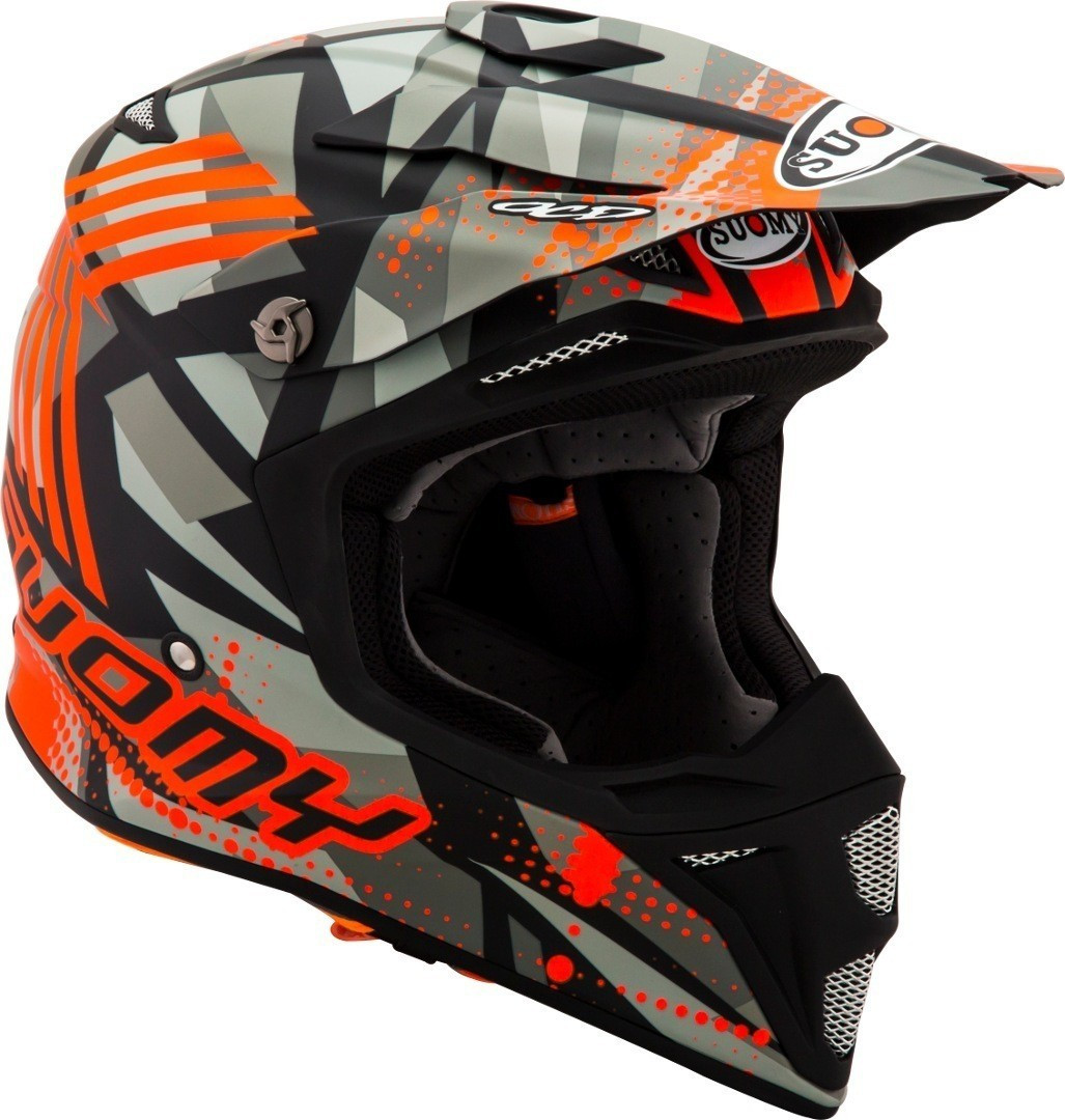 Suomy MX Speed Sergeant Matt Grey Orange Fluo