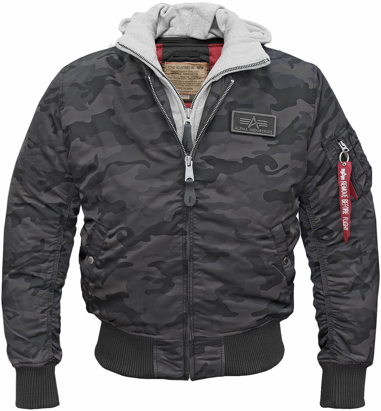 Alpha Industries MA-1 D-Tec black camo (183110-125)