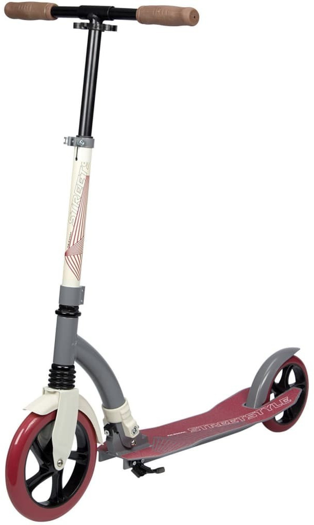 Nijdam 52LZ Trottinette pliable Street Style gris foncé/bordeaux/blanc cassé