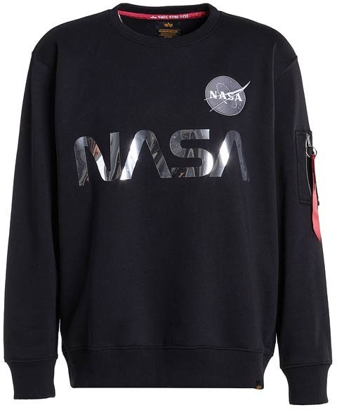 Alpha Industries Nasa Reflective Sweater black/silver (178309)