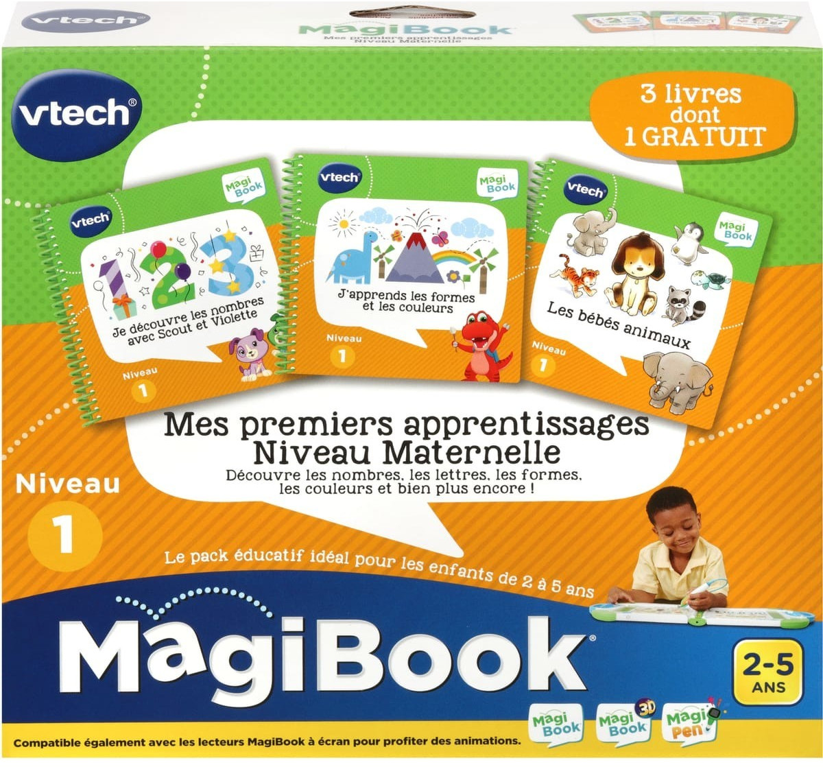 MAGIBOOK Starter Pack rose et 3 livres Dès 2 - 8 ans Vtech - VTech