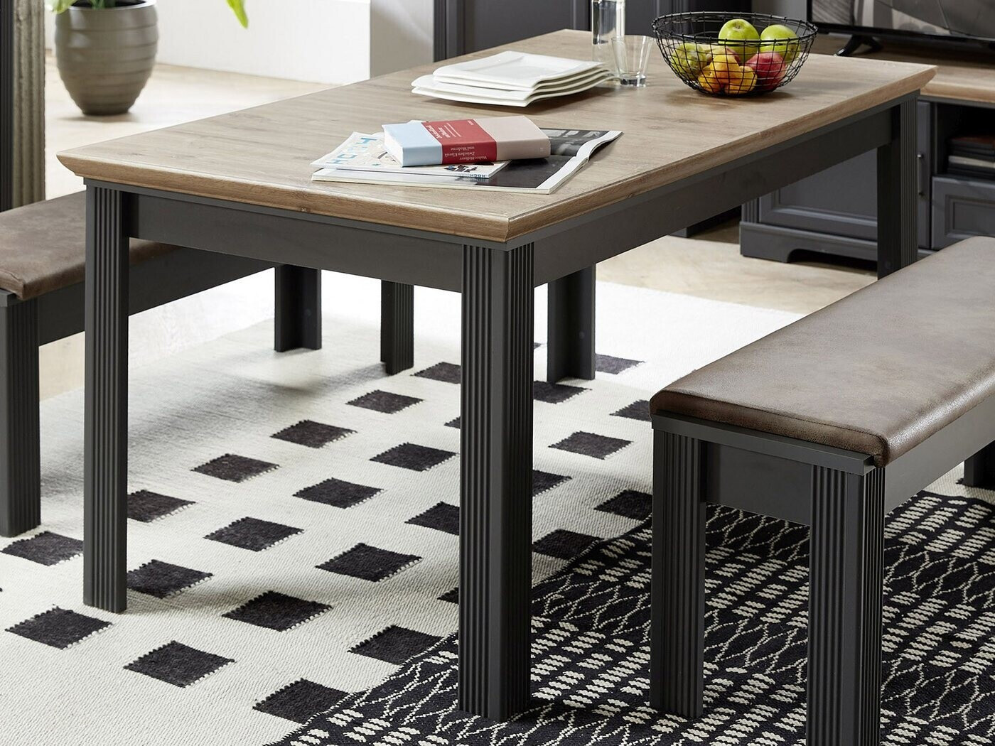 Innostyle Esstisch Jasmin graphit 160x90cm ab 259,00