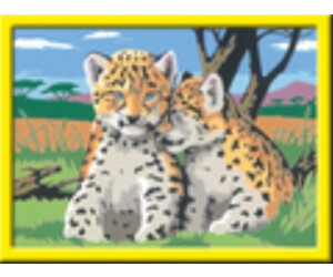 Malen nach Zahlen Leopard im Schnee Komplettset 30 cm x 40 cm 