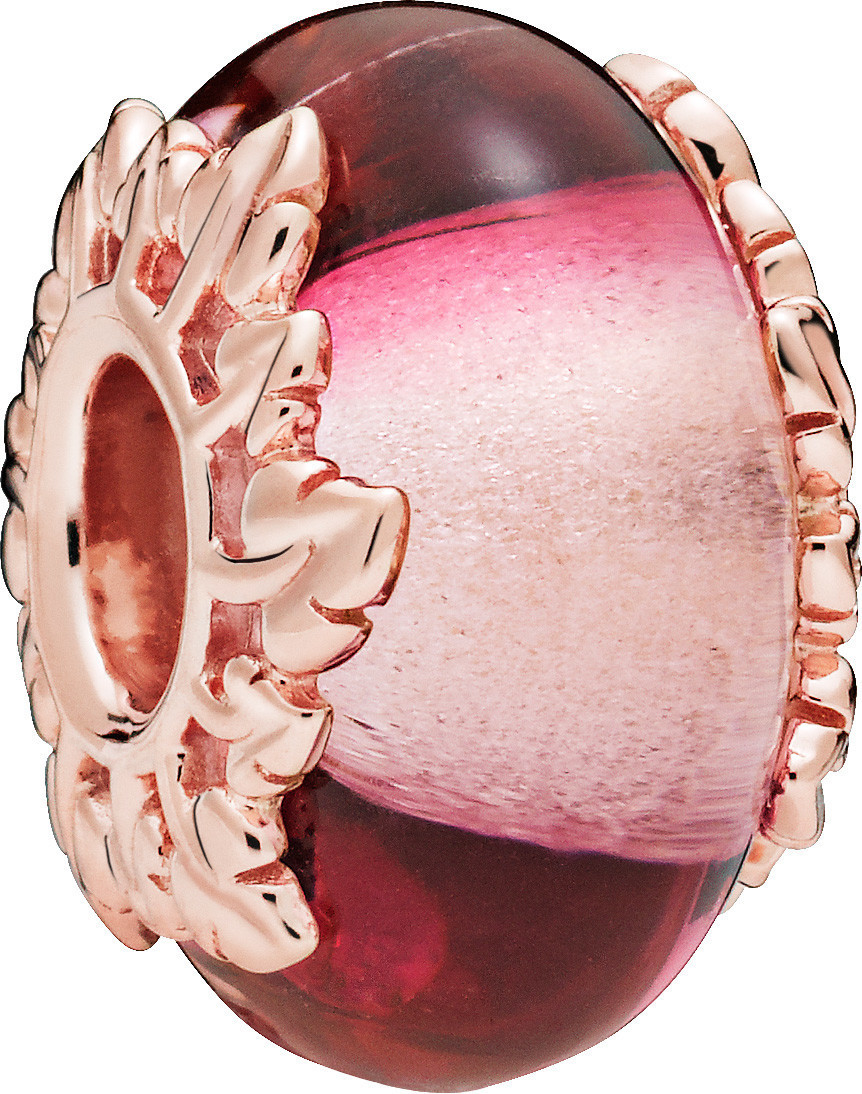 Pandora Pink Murano Glass & Leaves (788244)