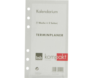 circa A7-6-Fach Lochung Gr/ö/ße f/ür bsb Pocket Terminplaner Organizer bsb Ersatzeinlage Kalendarium 2021