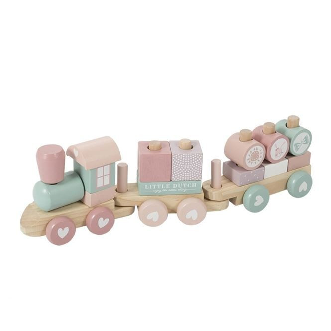Little Dutch Adventure Wooden Train Pink