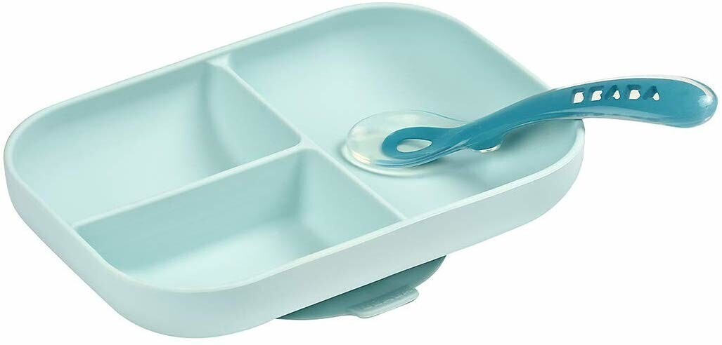 Assiette bébé à ventouse en silicone - Jaune