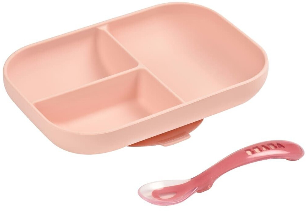Ensemble 4 Pièces Assiette Bébé En Acier Inoxydable - Avec Assiette à Compartiments Ventouse, Bol à 2 Poignées, Fourchette Et Cuillère