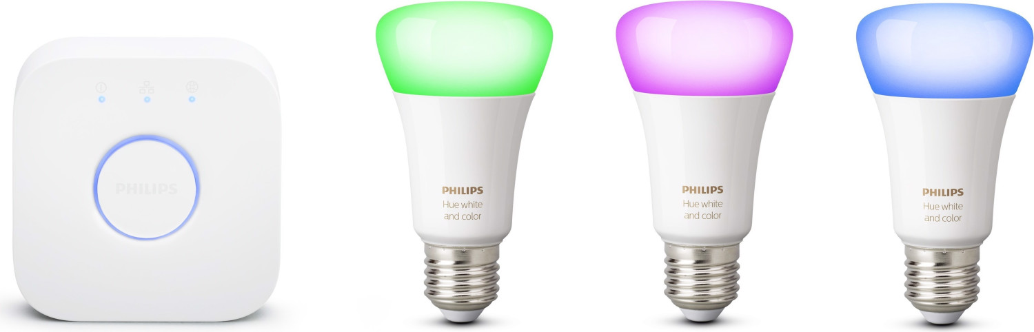 Philips Hue White and Color Ambiance LED Starter Kit 3xE27 + Bridge Bluetooth