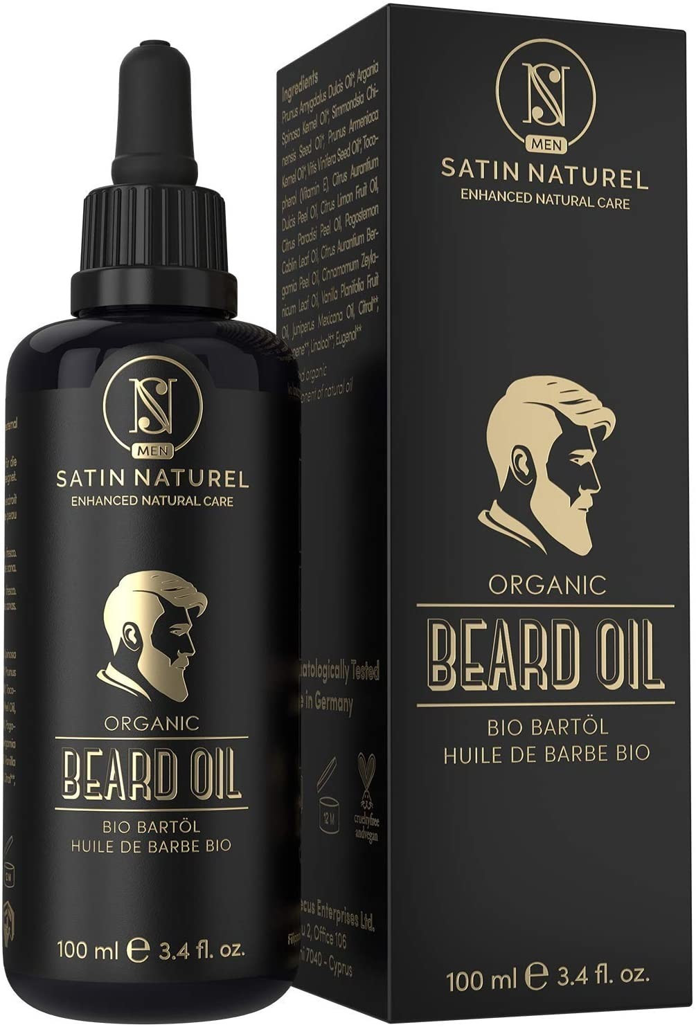 Satin Naturel Organic Beard Oil (100ml)