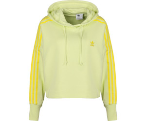 adidas yellow cropped hoodie