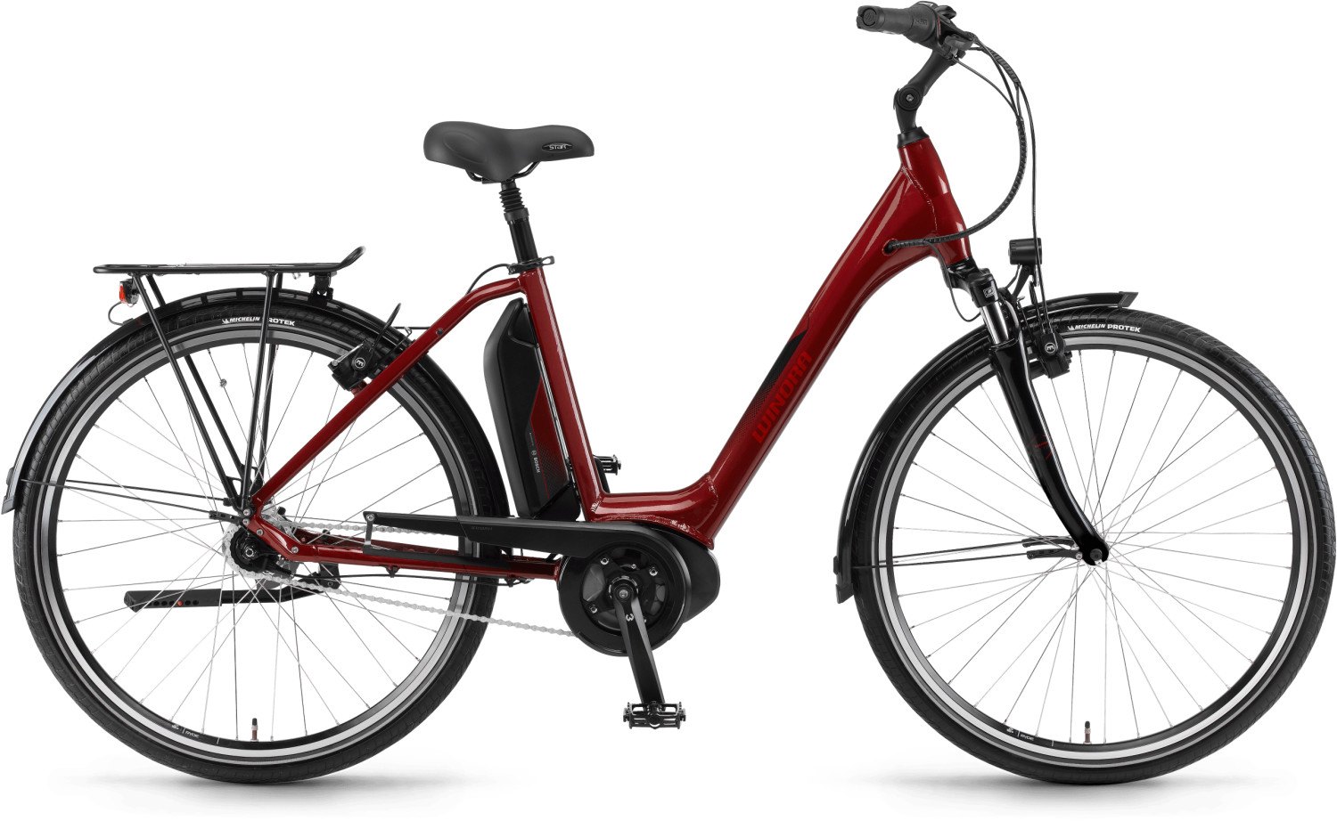 Winora Sima N7 Plus 500 rouge bordeaux