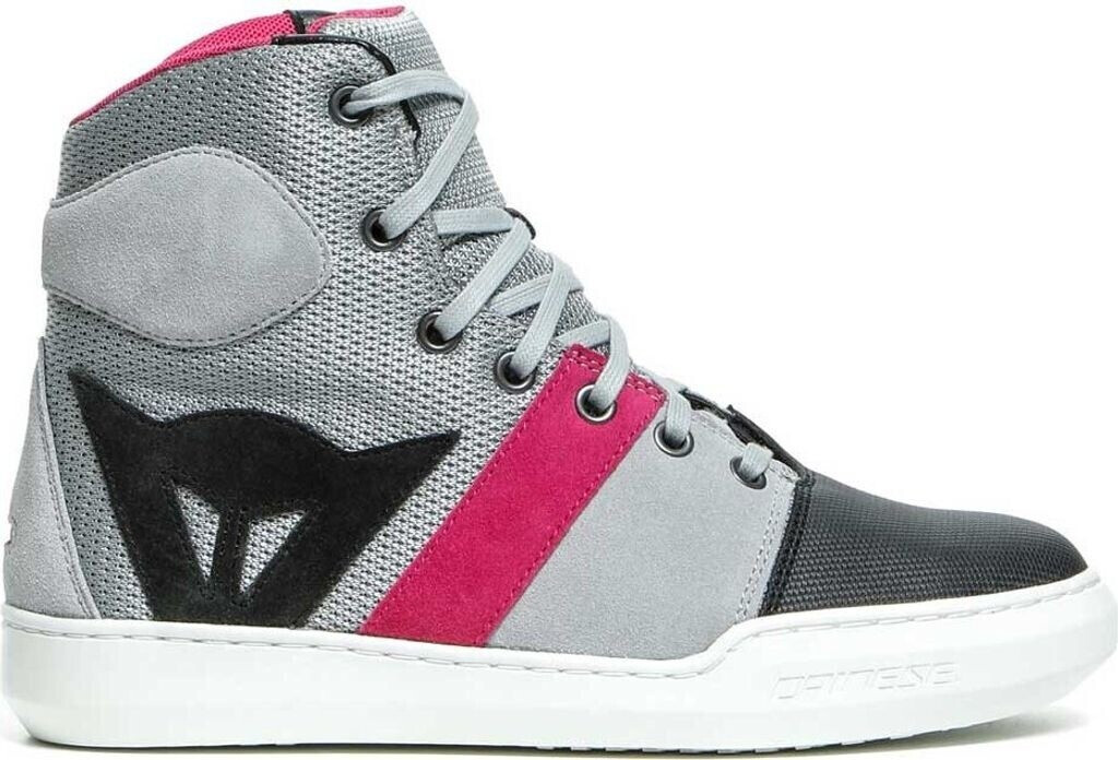 Dainese Bottes York Air Lady gris clair/rouge