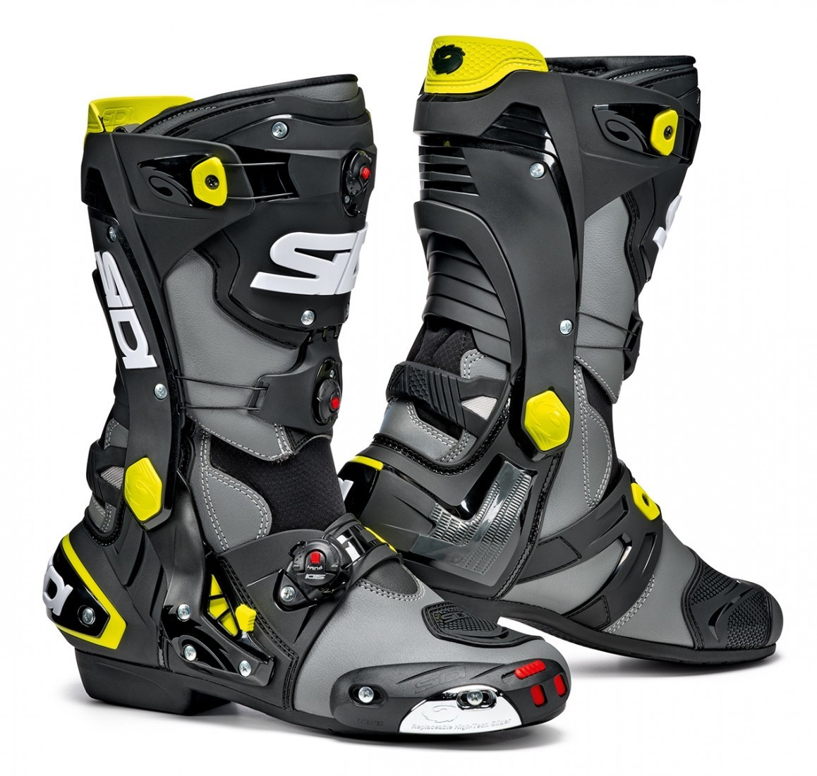 Sidi Bottes REX noir/noir/jaune fluo