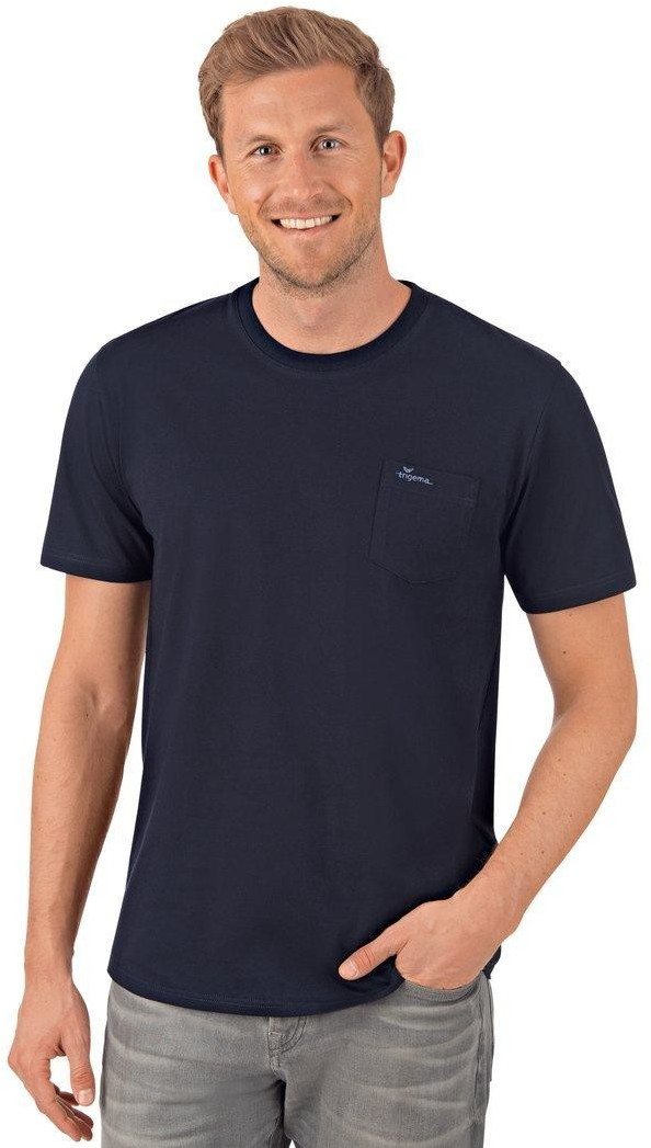 Trigema T-Shirt Chest Pocket Organic Cotton (39209) C2C navy
