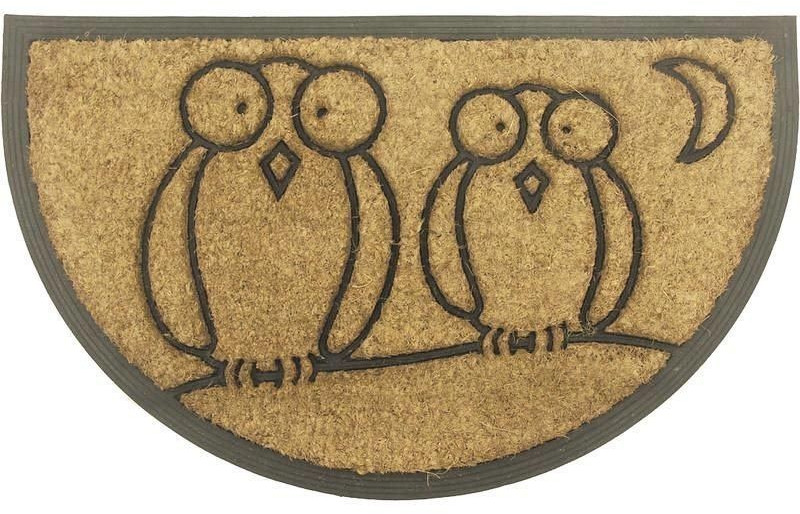 Aubry Gaspard Paillasson demi-lune hiboux