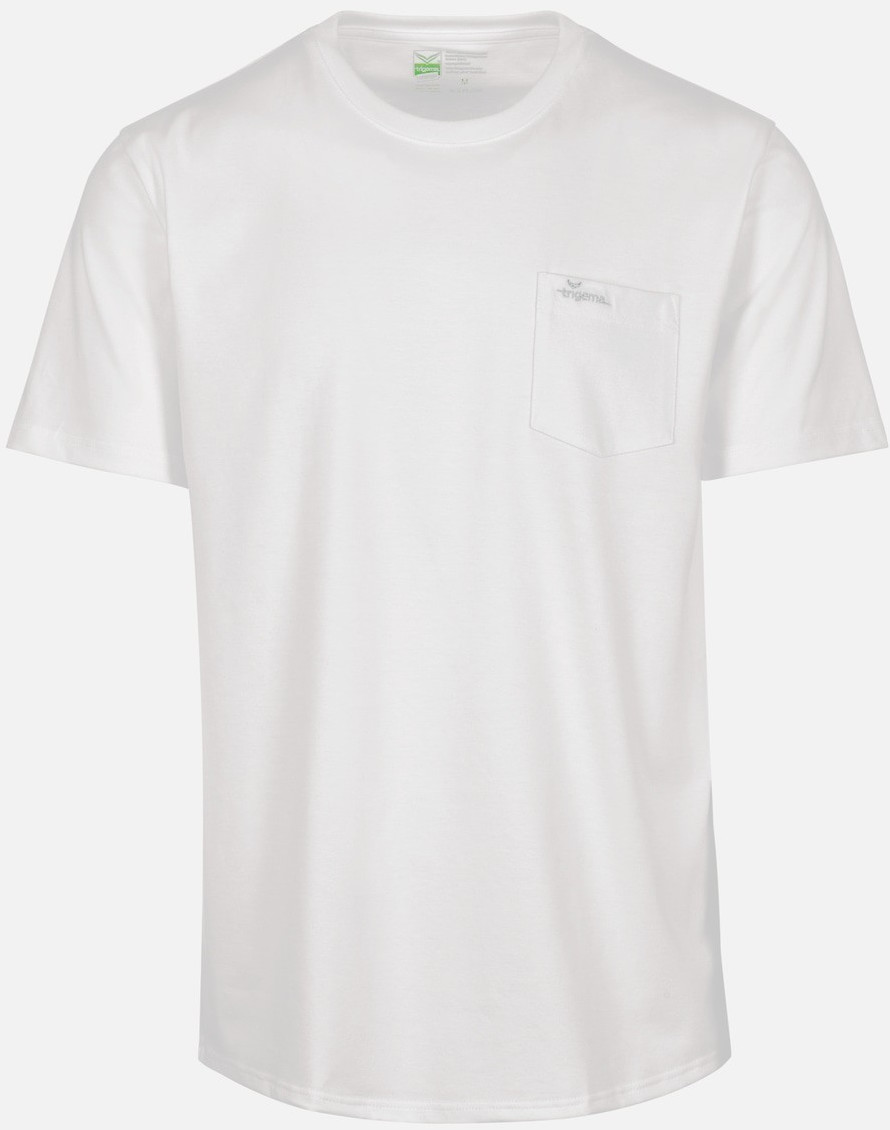 Trigema T-Shirt Chest Pocket Organic Cotton (39209) C2C white