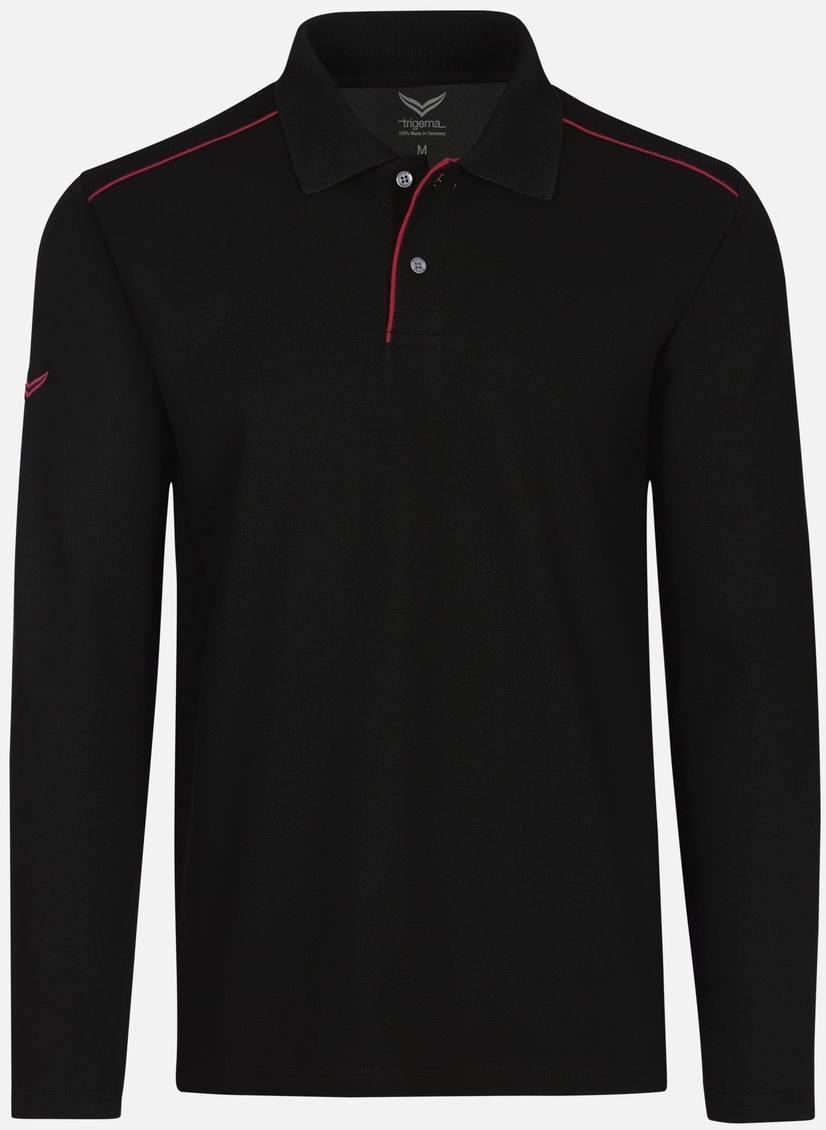 Trigema Poloshirt Longsleeve Organic Cotton (24671) C2C black