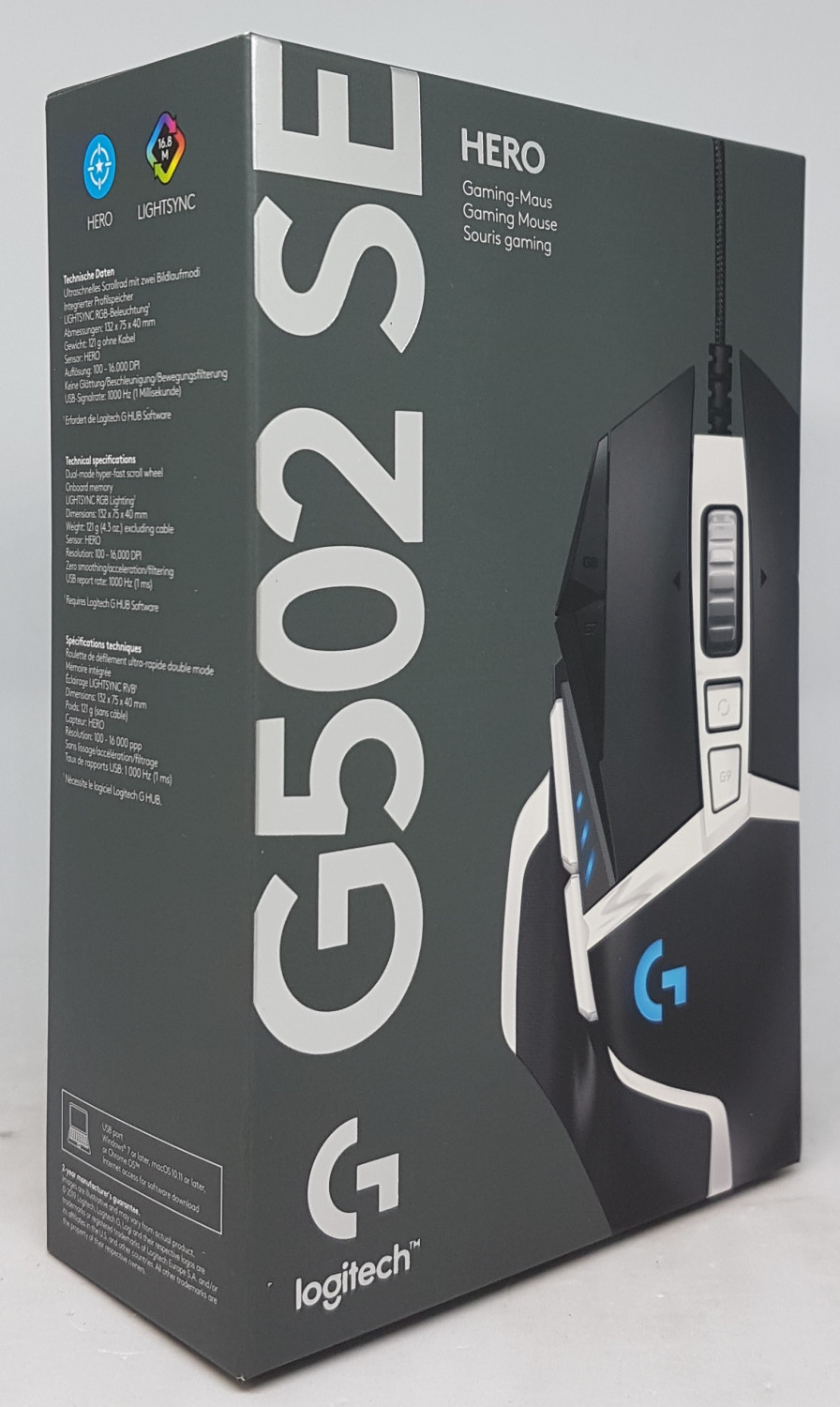 Logitech G502 HERO Souris Gamer Filaire Haute Performance, Capteur Gaming  HERO 25K, 25 600 PPP, RVB, Poids Ajustable, 11 Boutons Programmables