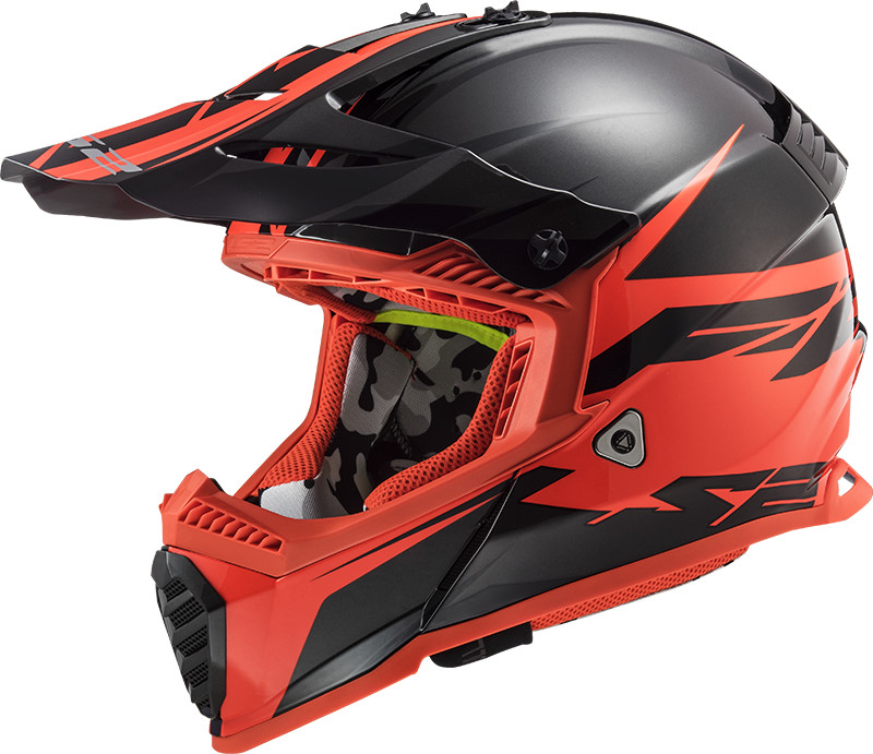 LS2 Fast Evo MX 437 Roar mat noir/rouge