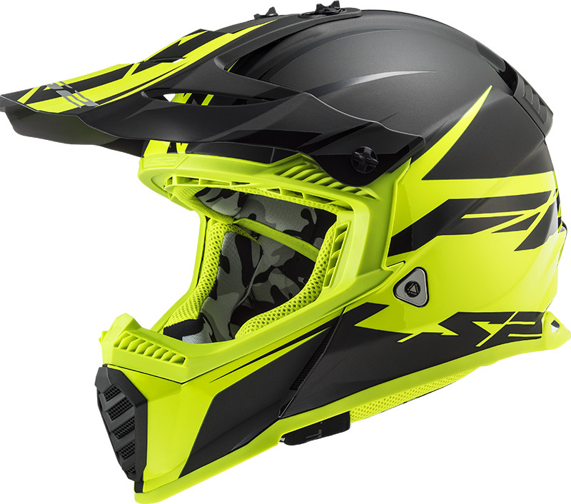LS2 Fast Evo MX 437 Roar mat noir/jaune