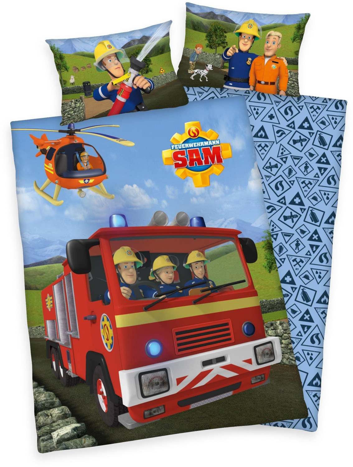 Herding Fireman Sam Helicopter 40x60+100x135cm