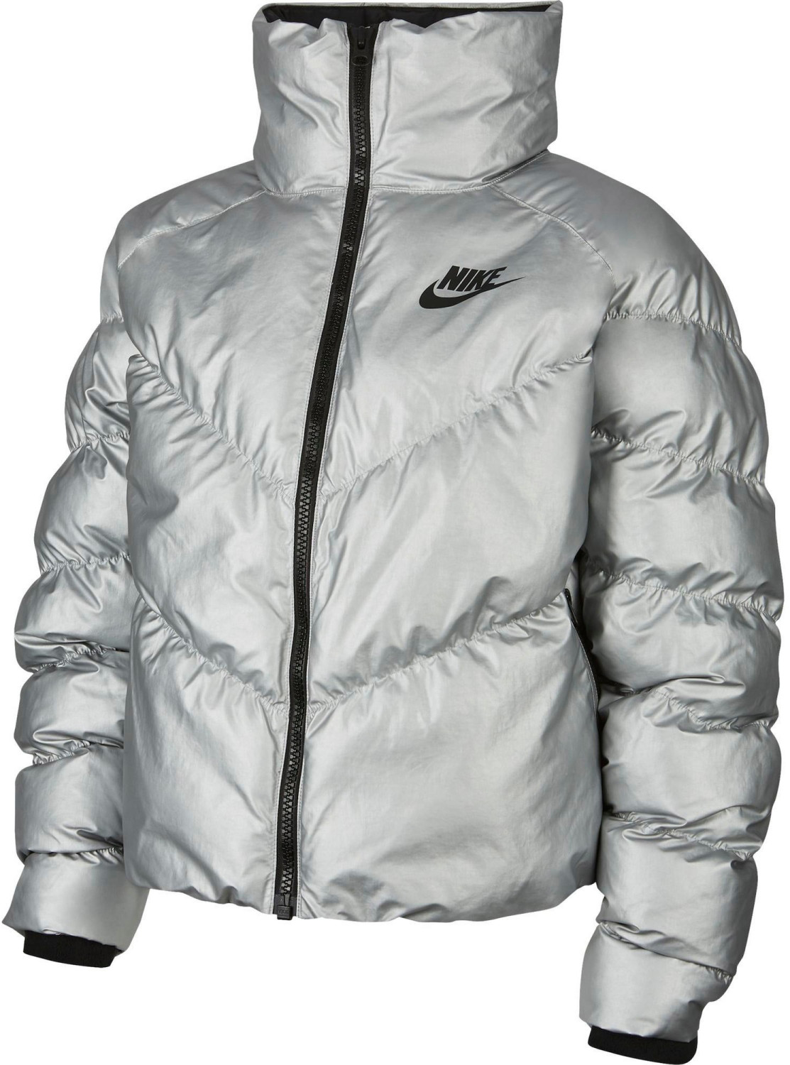 Nike Women's Shine Jacket Synthetic-Fill metallic silver/black (BV3135-095)