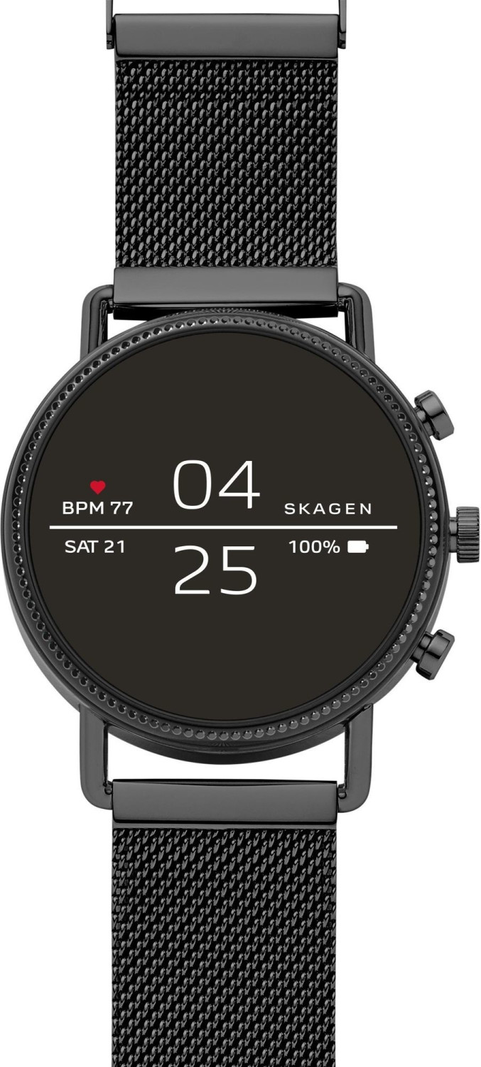skagen falster 2 black mesh