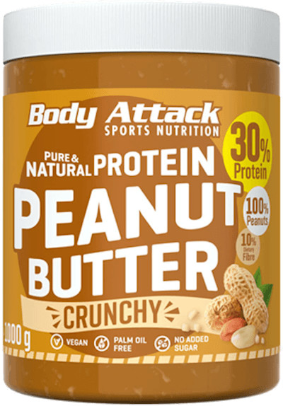 Body Attack Pure & Natural Protein Peanut Butter Crunchy (1kg)