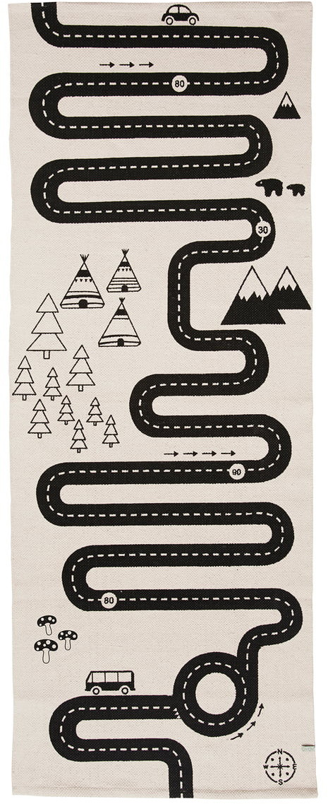 OYOY Adventure Rug Black/Beige